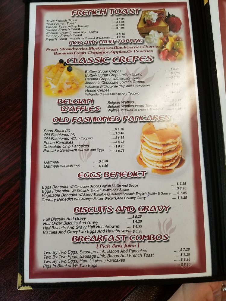 Joanna's Family Restaurant Menu - Image 3